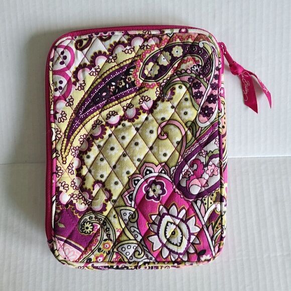 Vera Bradley Tablet Mini‎ iPad Sleeve 9" x 6.5" Pink Very Berry Paisley Case - Picture 2 of 10